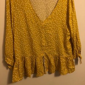Yellow Polka Dot Blouse